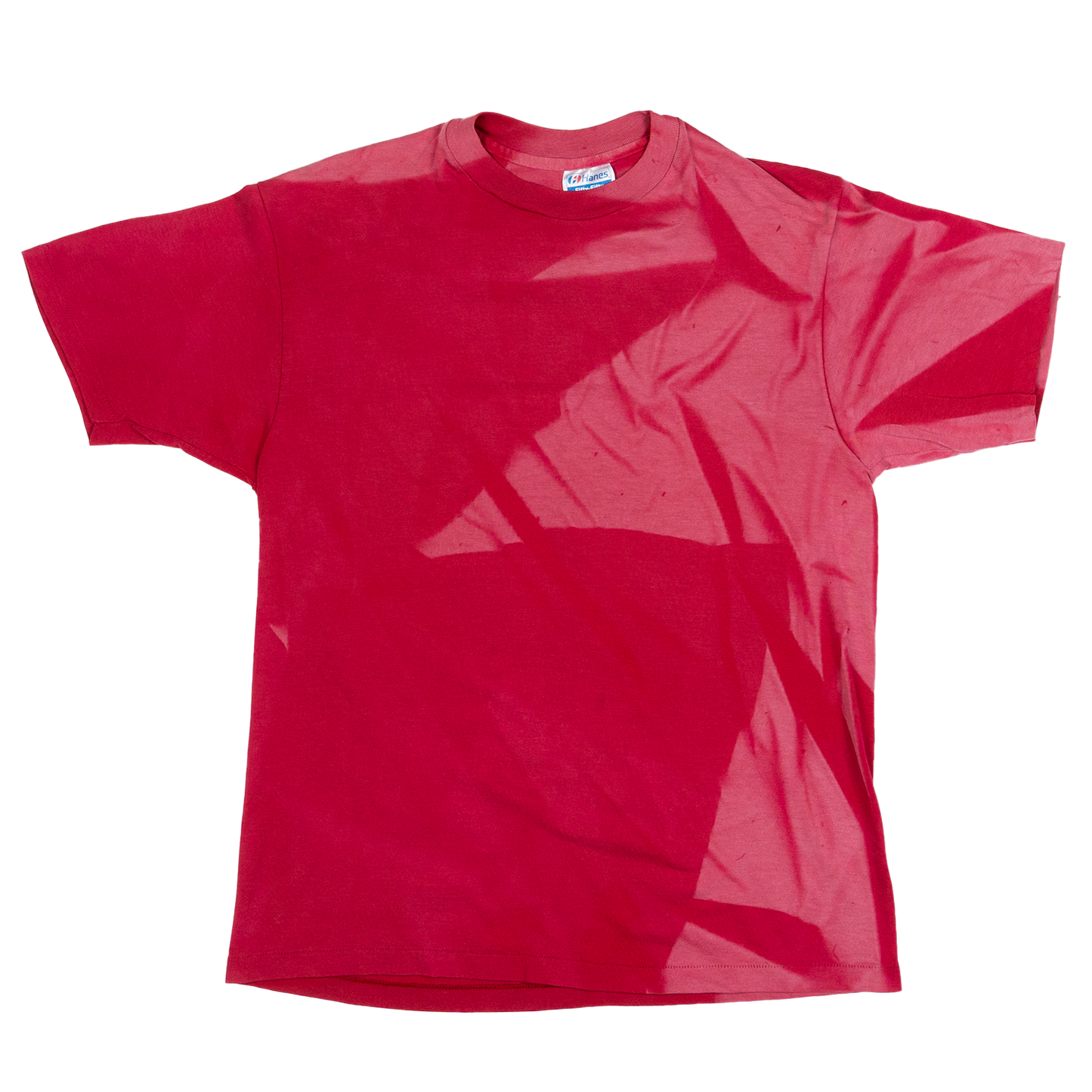 Red Hanes Sun Faded Blank Tee - 90s