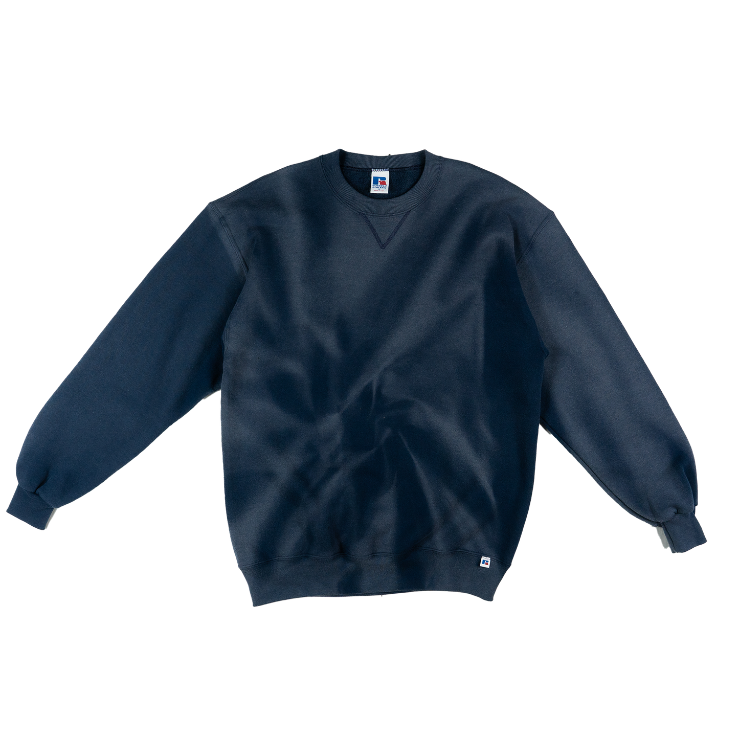 Sun Faded Russel Athletic Navy Sweatshirt - Front
