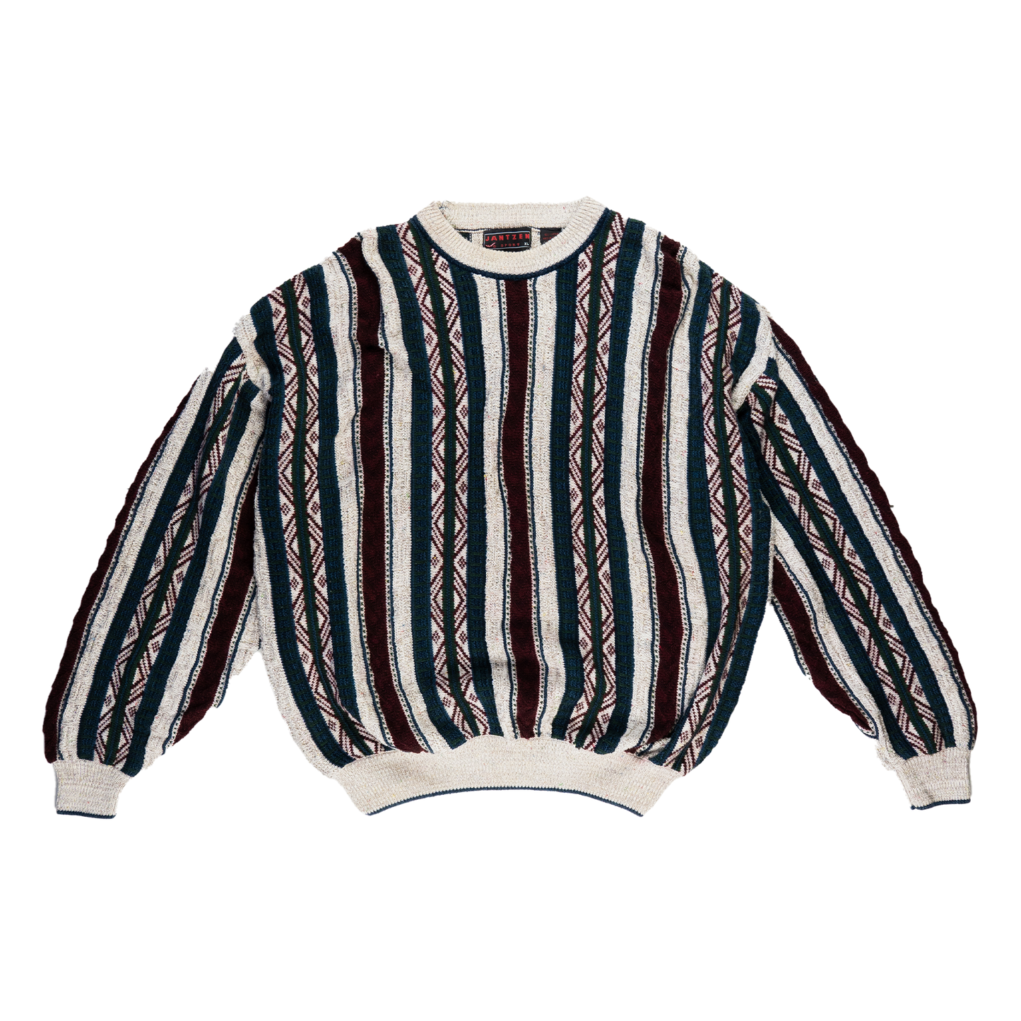 Jantzen 3D Multi-Color Knit Sweater - 00s