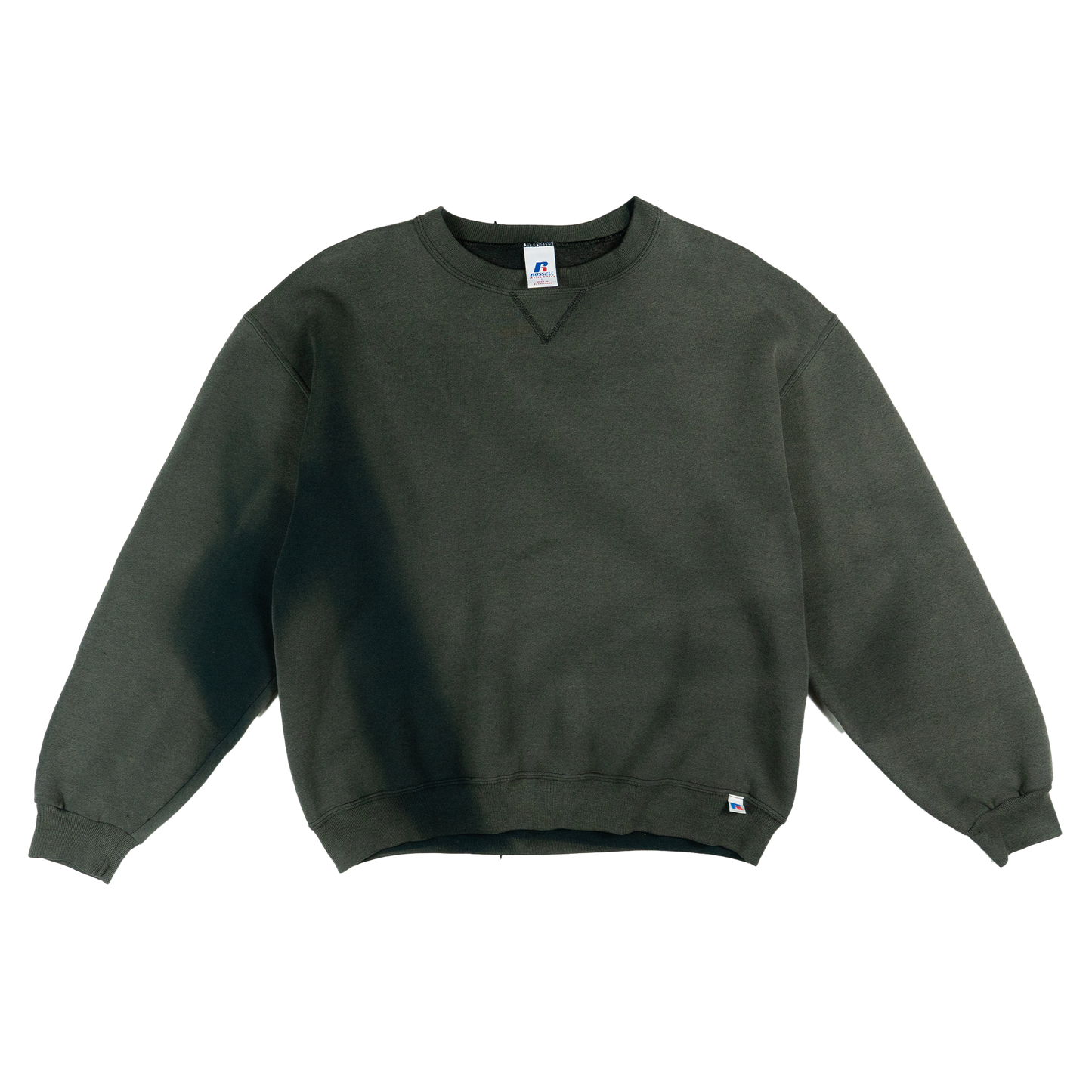 Sun Faded Russel Athletic Black Sweatshirt - Front