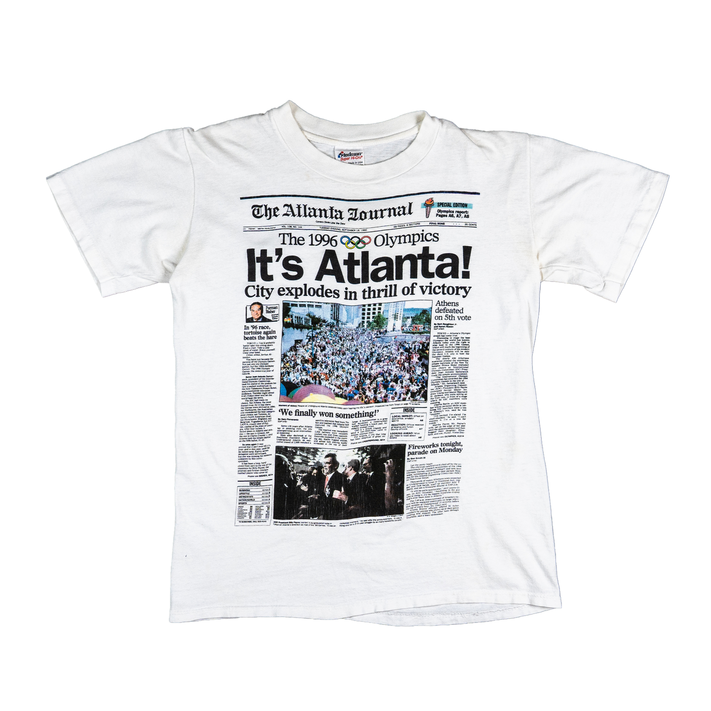Olympics Report Single Stitched Tee - 90s