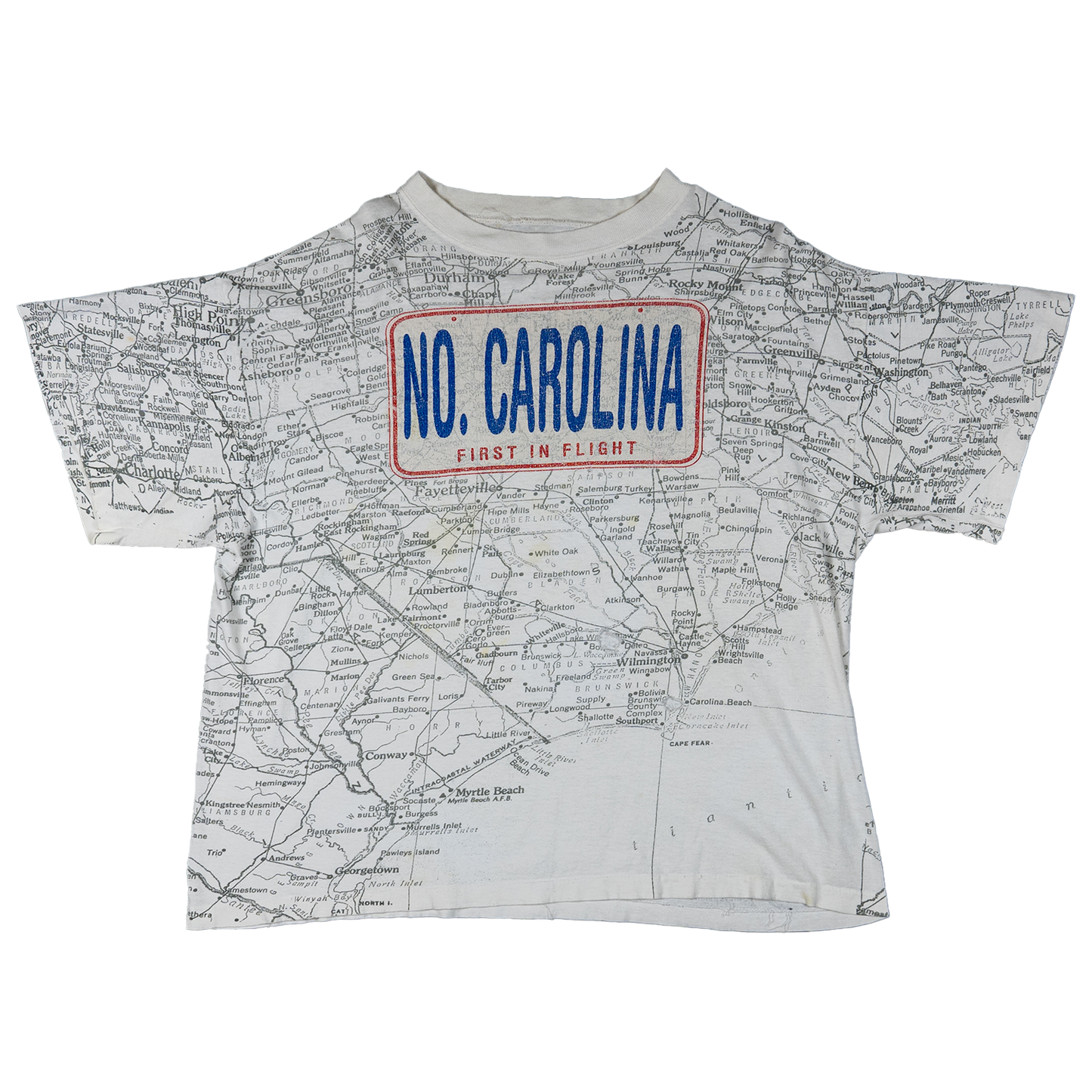 North Carolina Geographic Tee - 90s