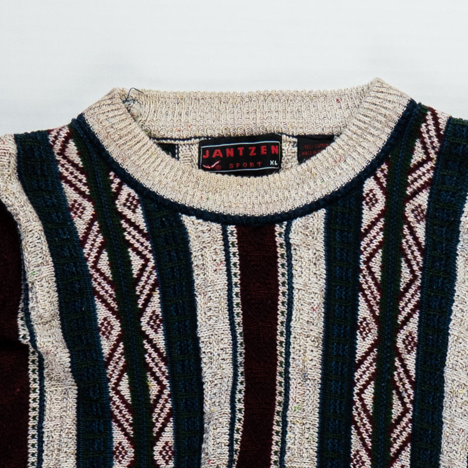 Jantzen 3D Multi-Color Knit Sweater - 00s