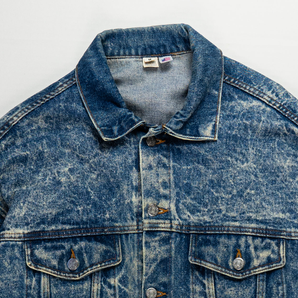 Western Cat Print Denim Jacket - 90s
