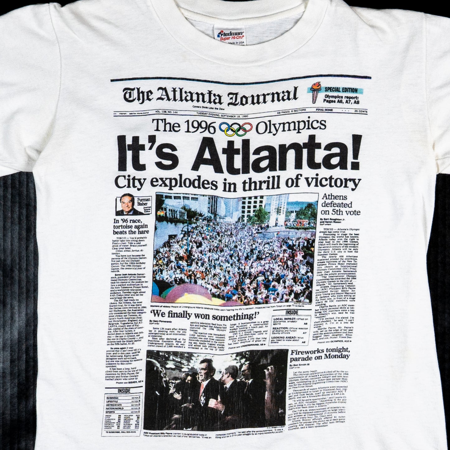 Olympics Report Single Stitched Tee - 90s