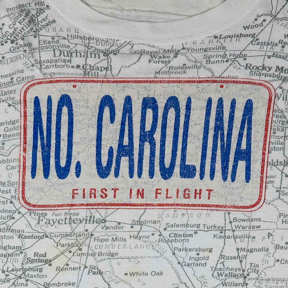 North Carolina Geographic Tee - 90s