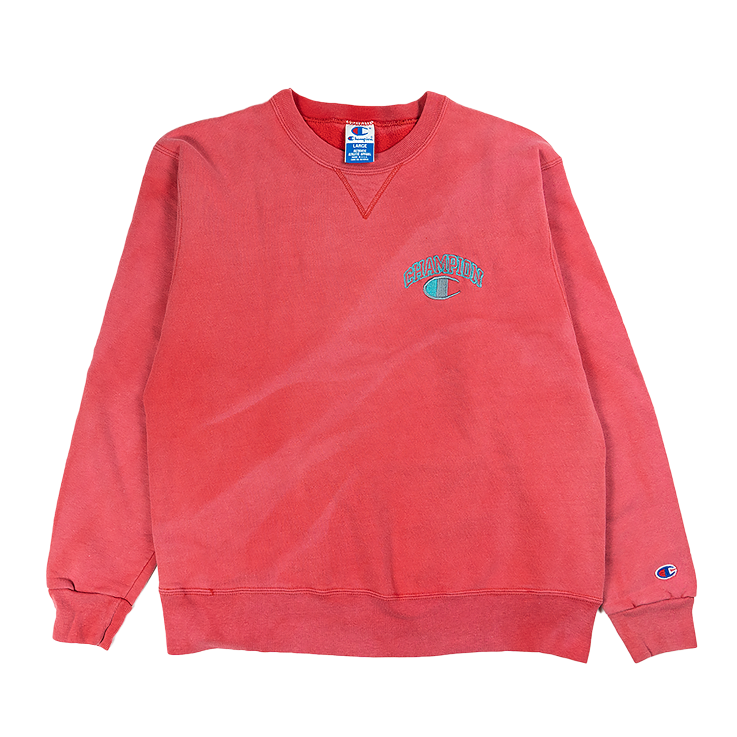 Sun Faded Red Champion Sweatshirt - Front