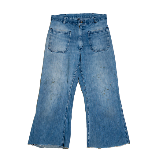 Navy Seafarer Light Wash Jeans - 70s