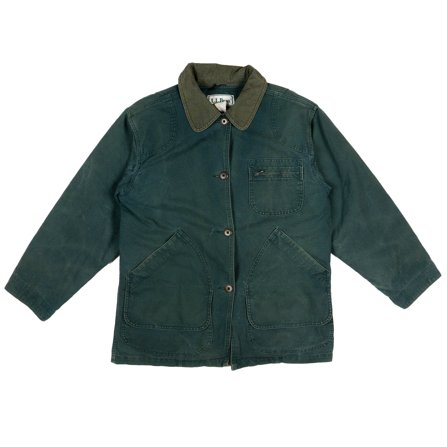 Dark Green L.L. Bean Cargo Work Jacket - 90s