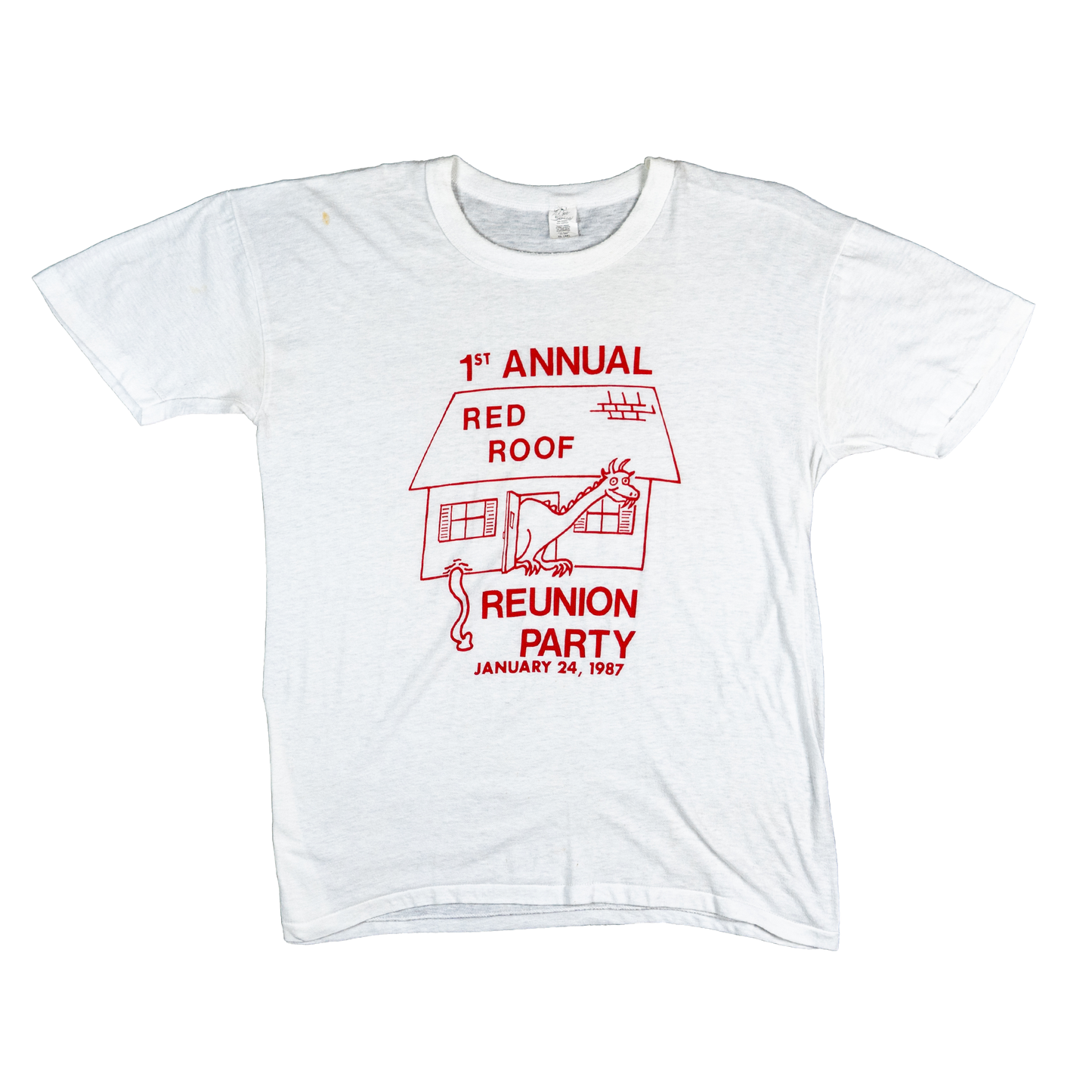 Red Roof Reunion Party Single Stitched Tee - 80s