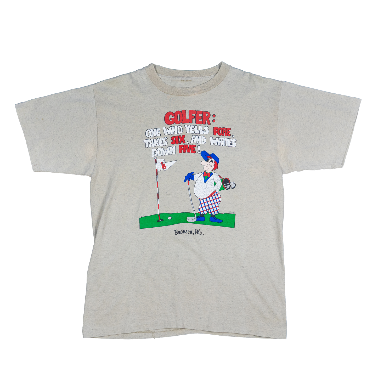 Golfer Spell Out Tee - Front