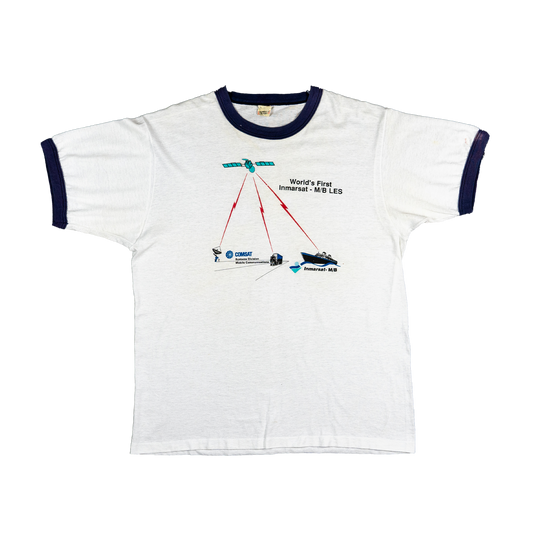 Inmarsat Single Stitch Ringer Tee - 80s