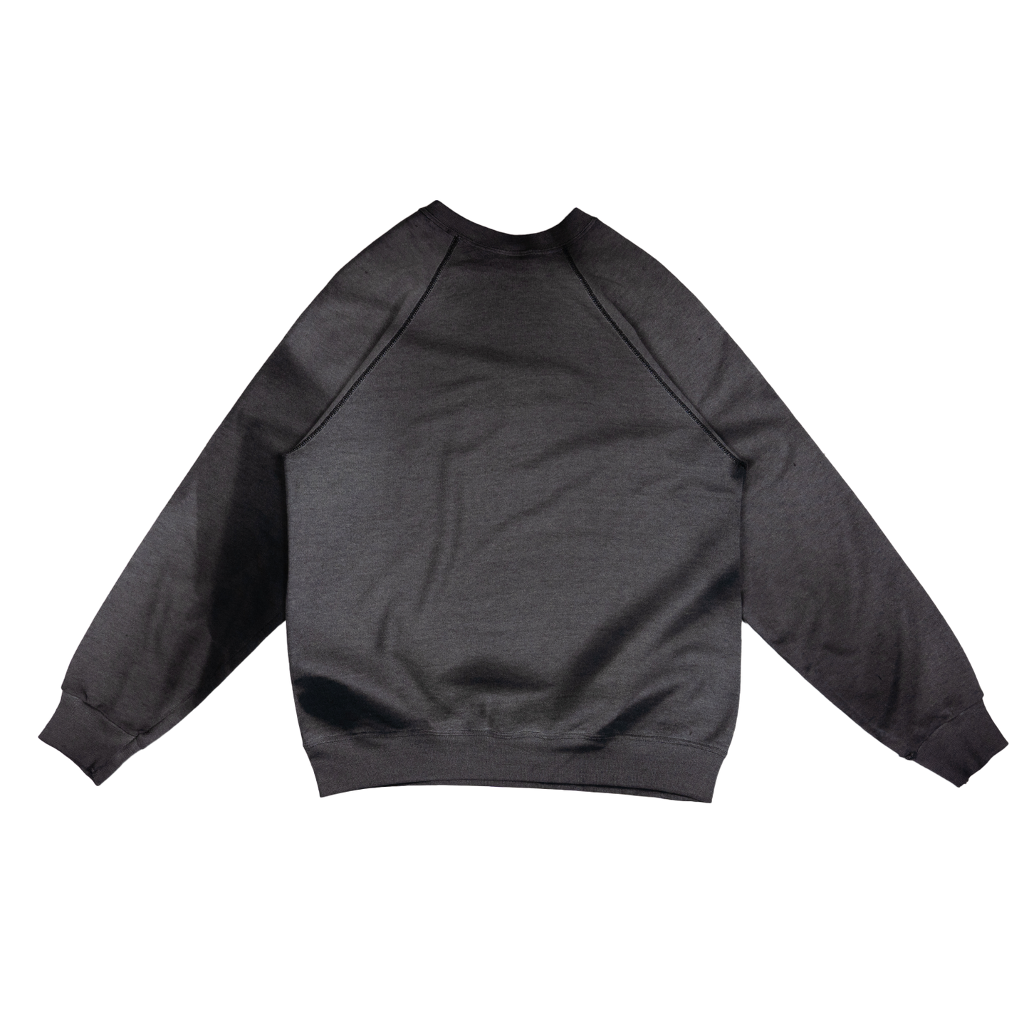 Black Reverse Seam Sun Faded Sweatshirt - 90s