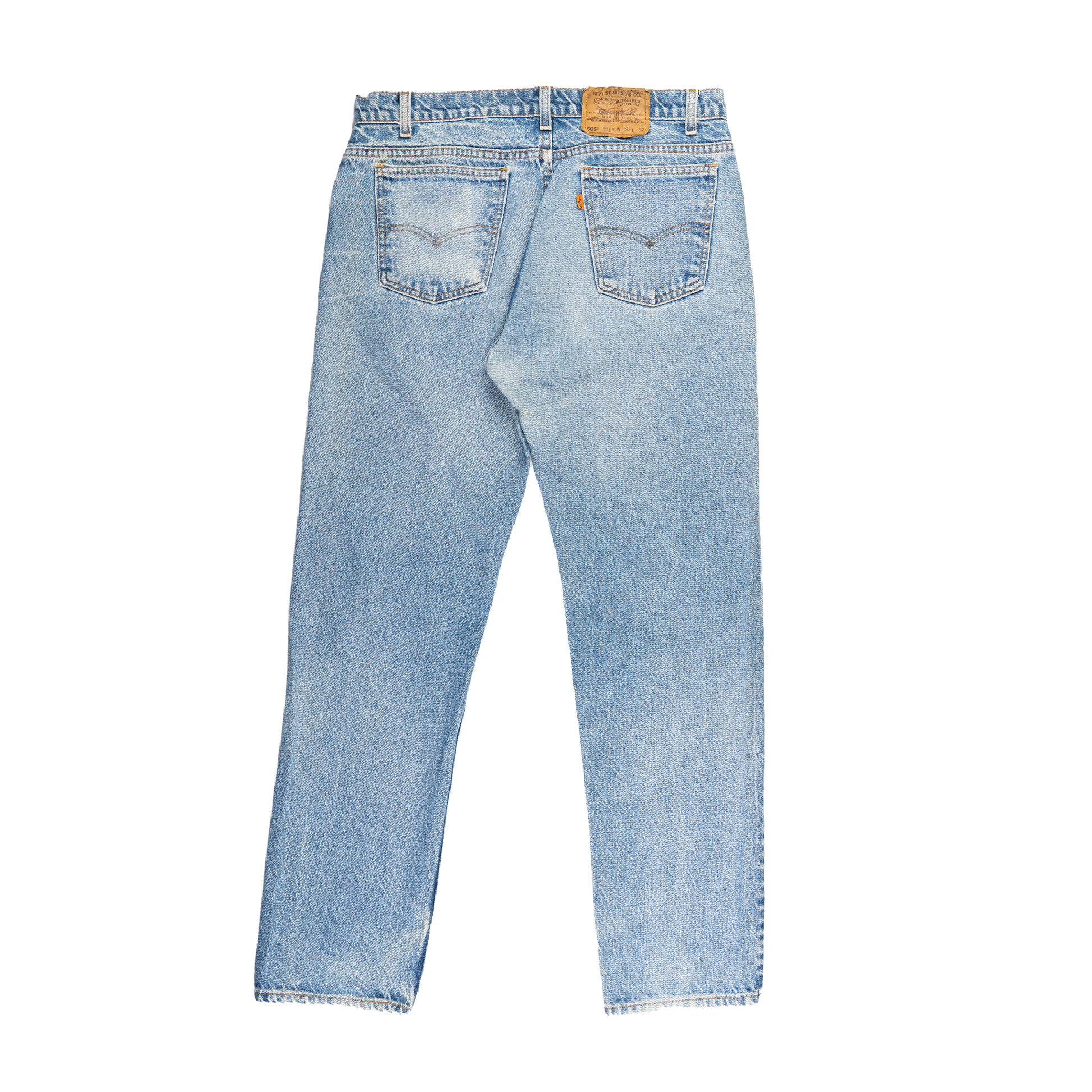 505 Orange Tab Levis Jeans - Back