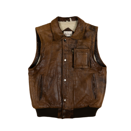 Adam Spencher Fleece Lined Leather Vest -00s