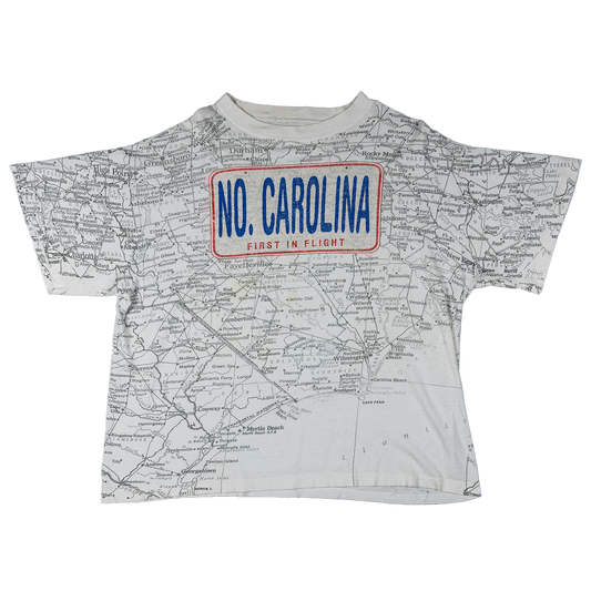 North Carolina Geographic Tee - 90s