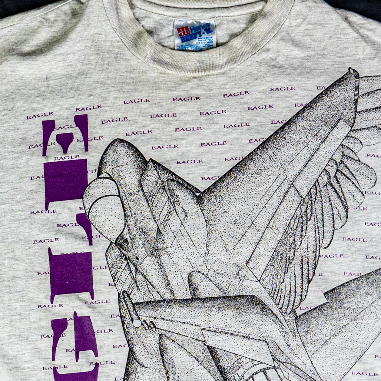 Single Stitch Fighter Jet "Eagle" Tee - Details