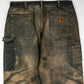 Carhartt Black Double Knee Work Pants - Details