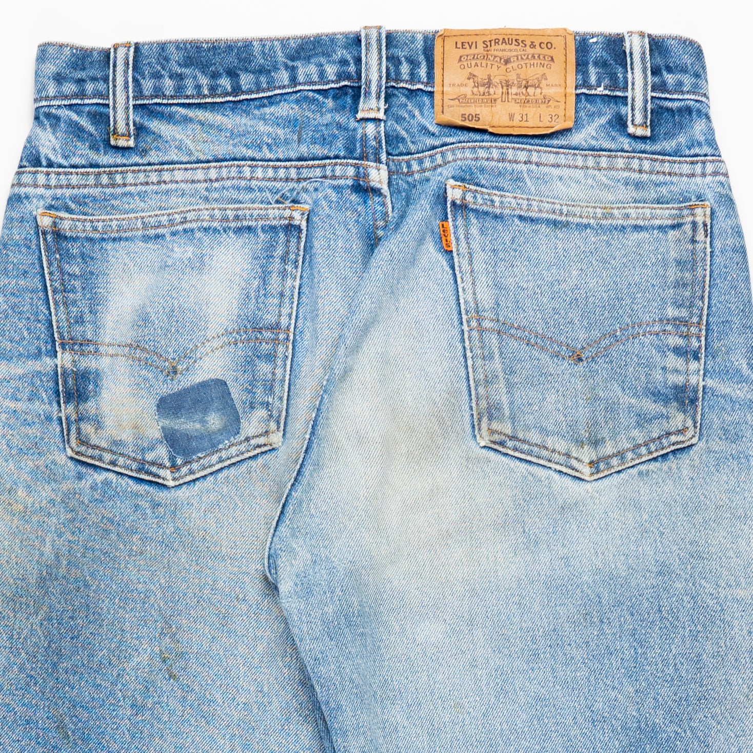 505 Levi’s Orange Tab Jeans - Details