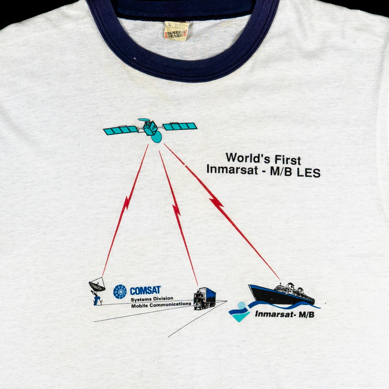 Inmarsat Single Stitch Ringer Tee - 80s