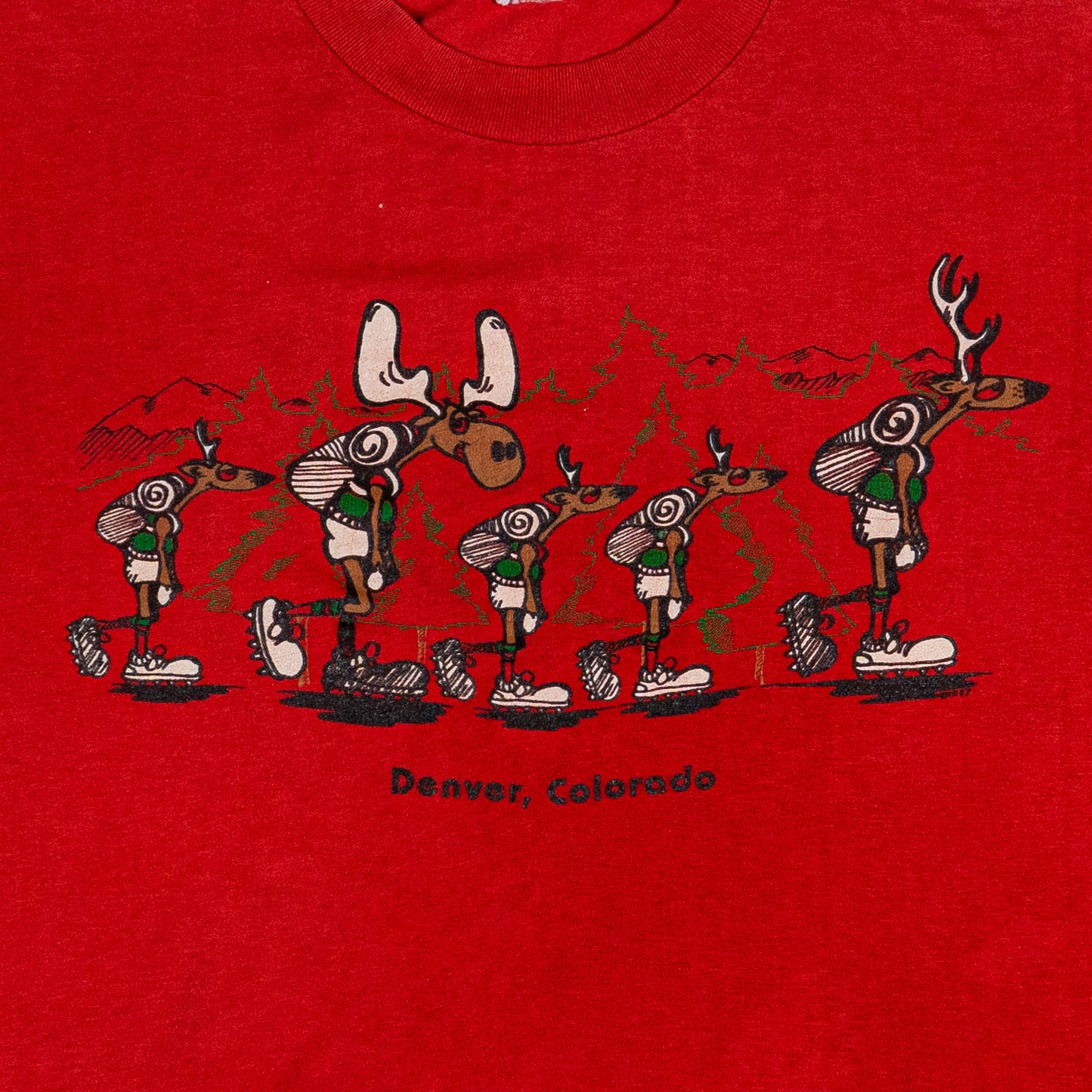 Colorado Hiking Moose Tee - 90s