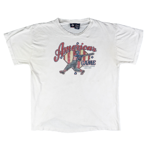 AMERICA'S BASEBALL DISTRESSED TEE SHIRT - Front