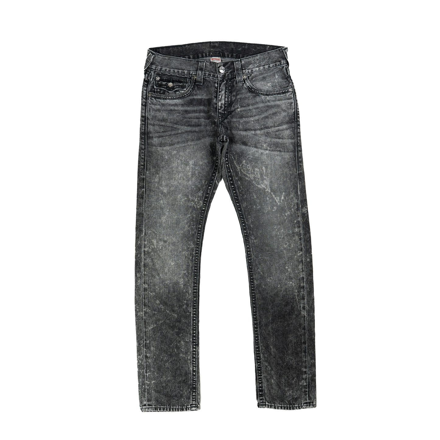 True Religion Stonewashed Grey Jeans - Front