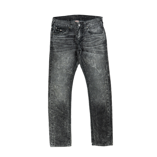 True Religion Stonewashed Grey Jeans - Front