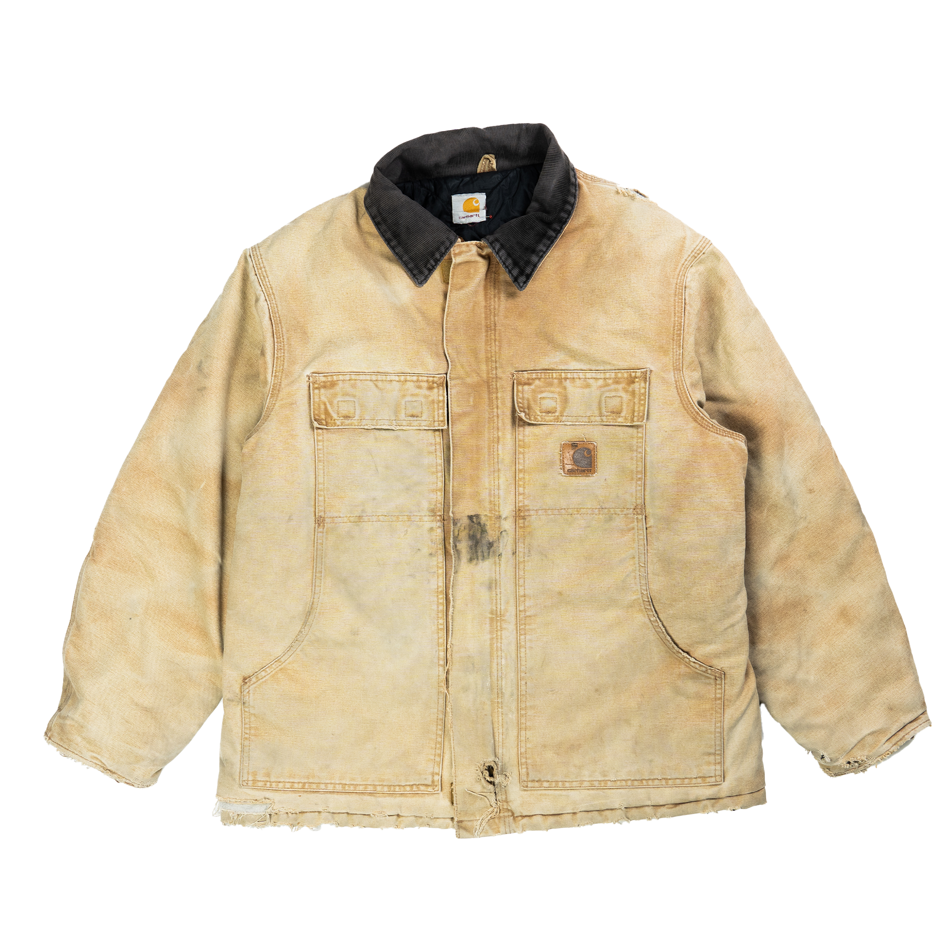 Distressed Sun Faded Carhartt Arctic Jacket - Front 