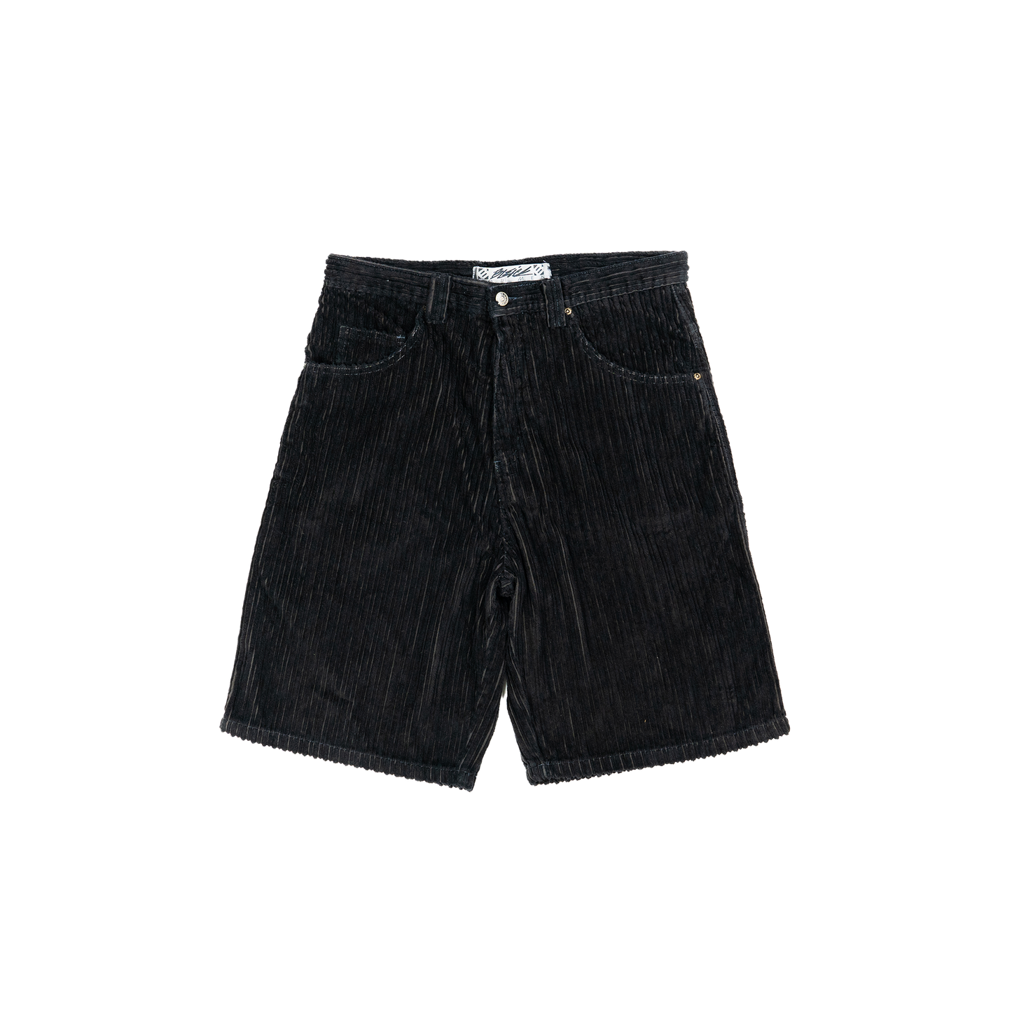 Bleick Black Corduroy Shorts - Front 