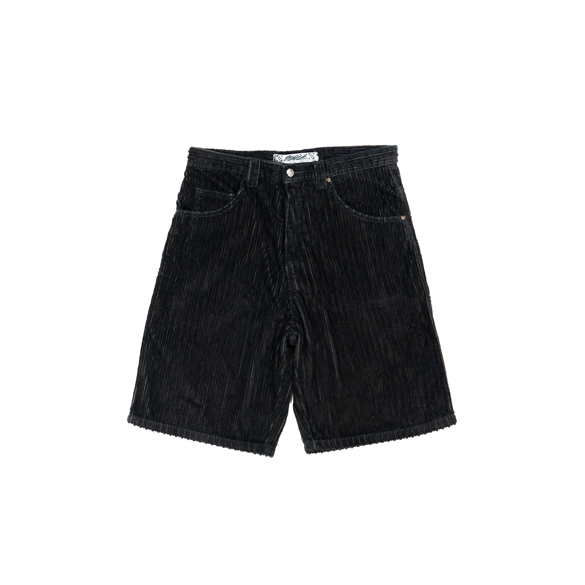 Bleick Black Corduroy Shorts - Front 