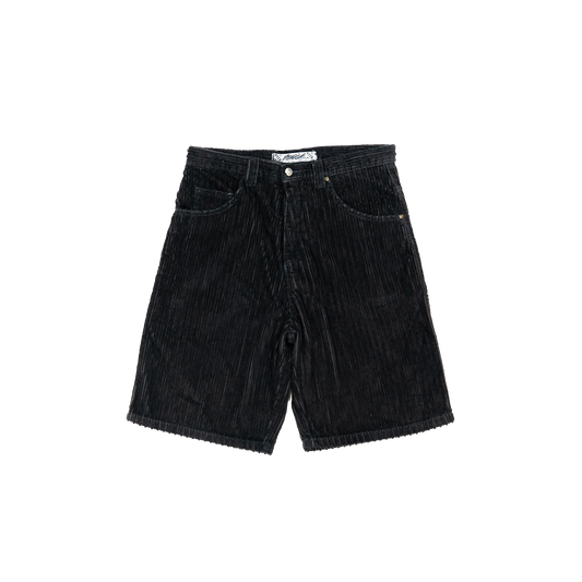 Bleick Black Corduroy Shorts - Front 