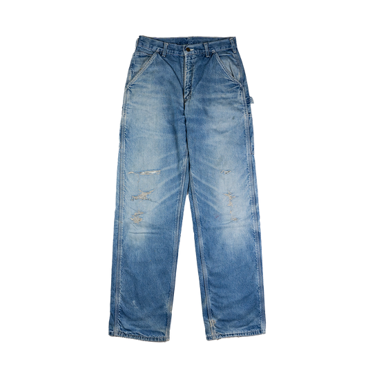 Carhartt Distressed Blue Carpenter Jeans - Front