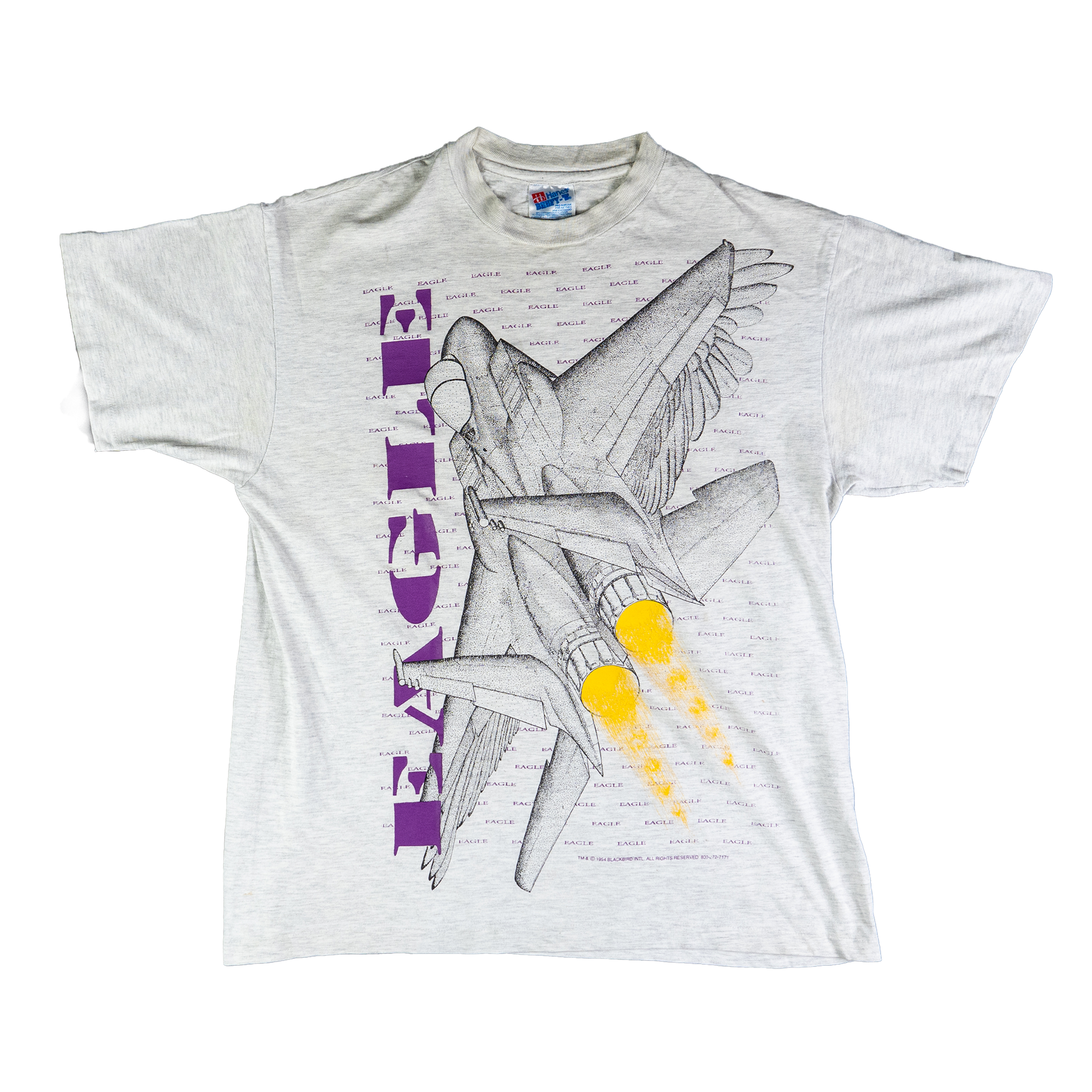 Single Stitch Fighter Jet "Eagle" Tee - Front