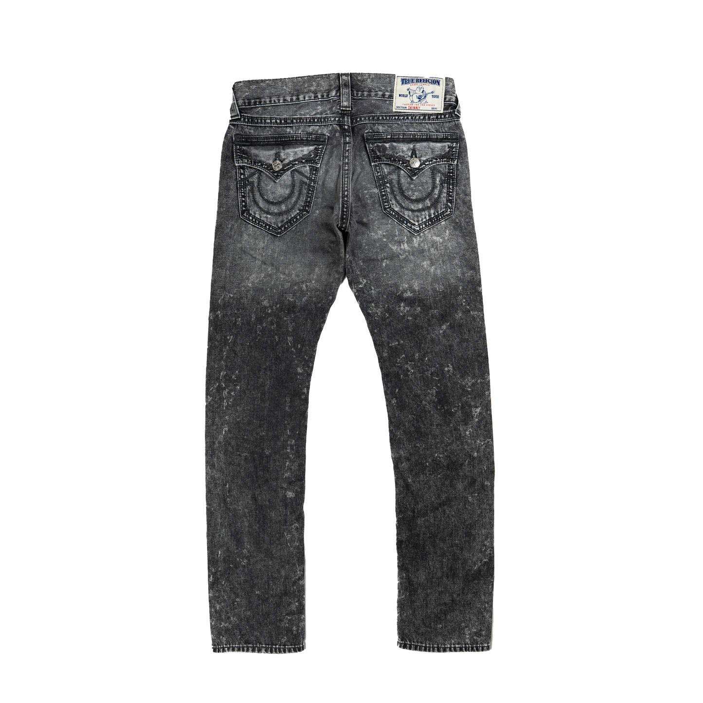 True Religion Stonewashed Grey Jeans - Back