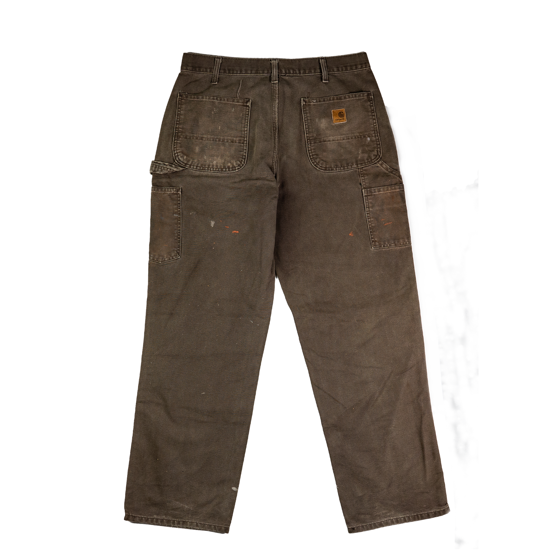  Carhartt Paint Splatter Brown Work Pants - Back