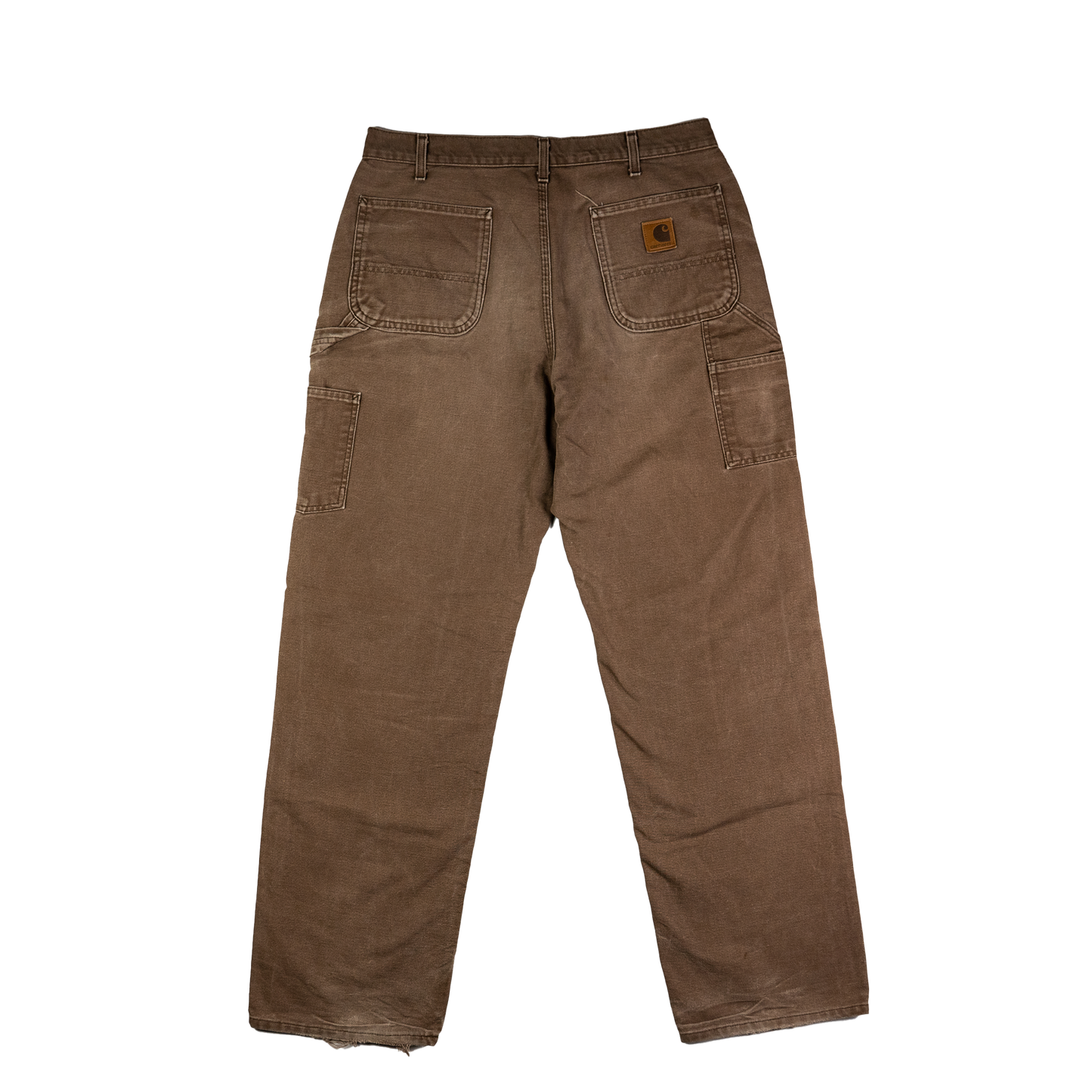 Carhartt Brown Single Knee Work Pants - Back