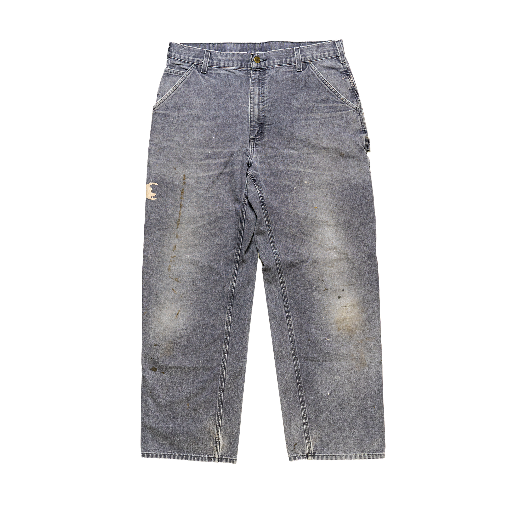 Carhartt Stone Grey Carpenter Pants - Front