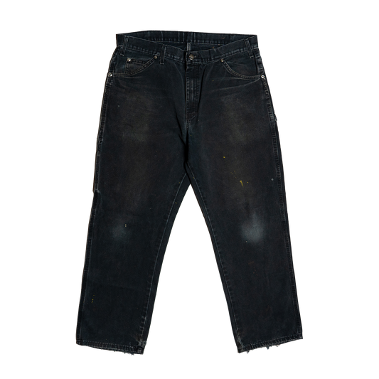  Dickies Black Faded Painter Pants - Front