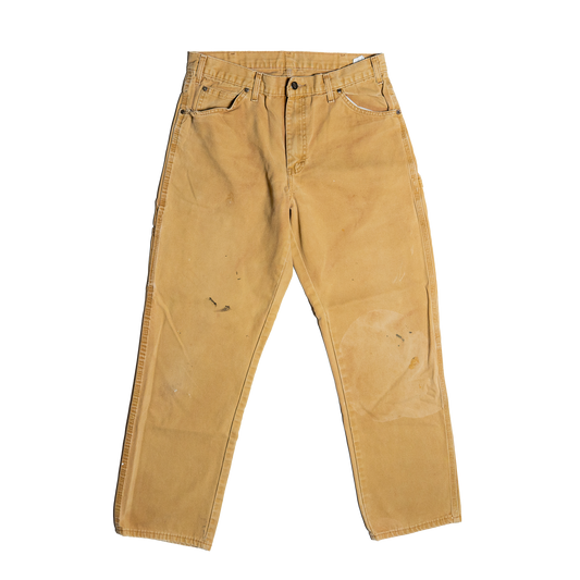 Genuine Dickies Brown Painter Pants - Front 