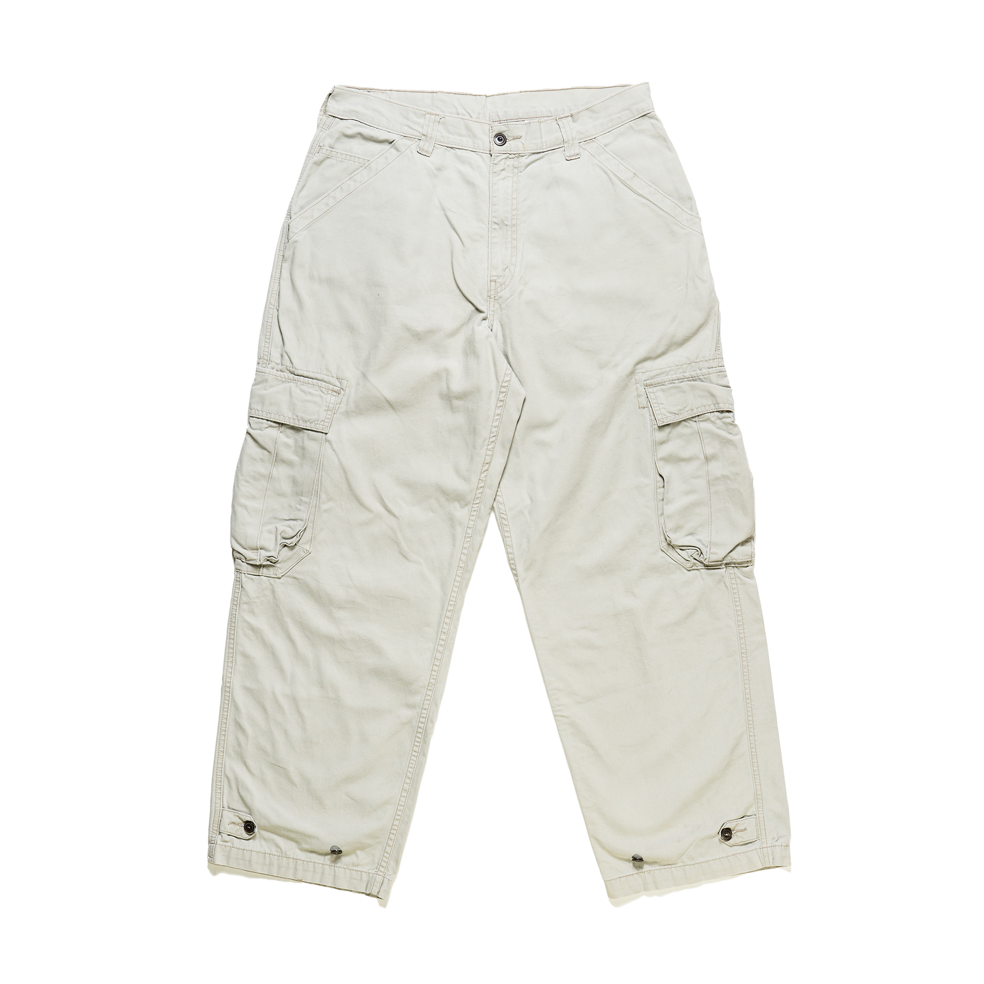 Levi's Cream White Cargo Pants - Front